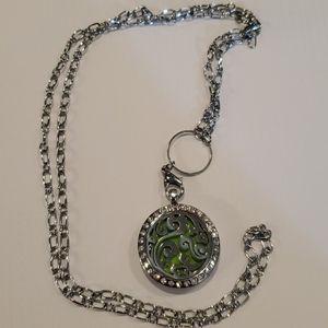 Diffuser Swirl Locket for Essential Oils w/ Chain